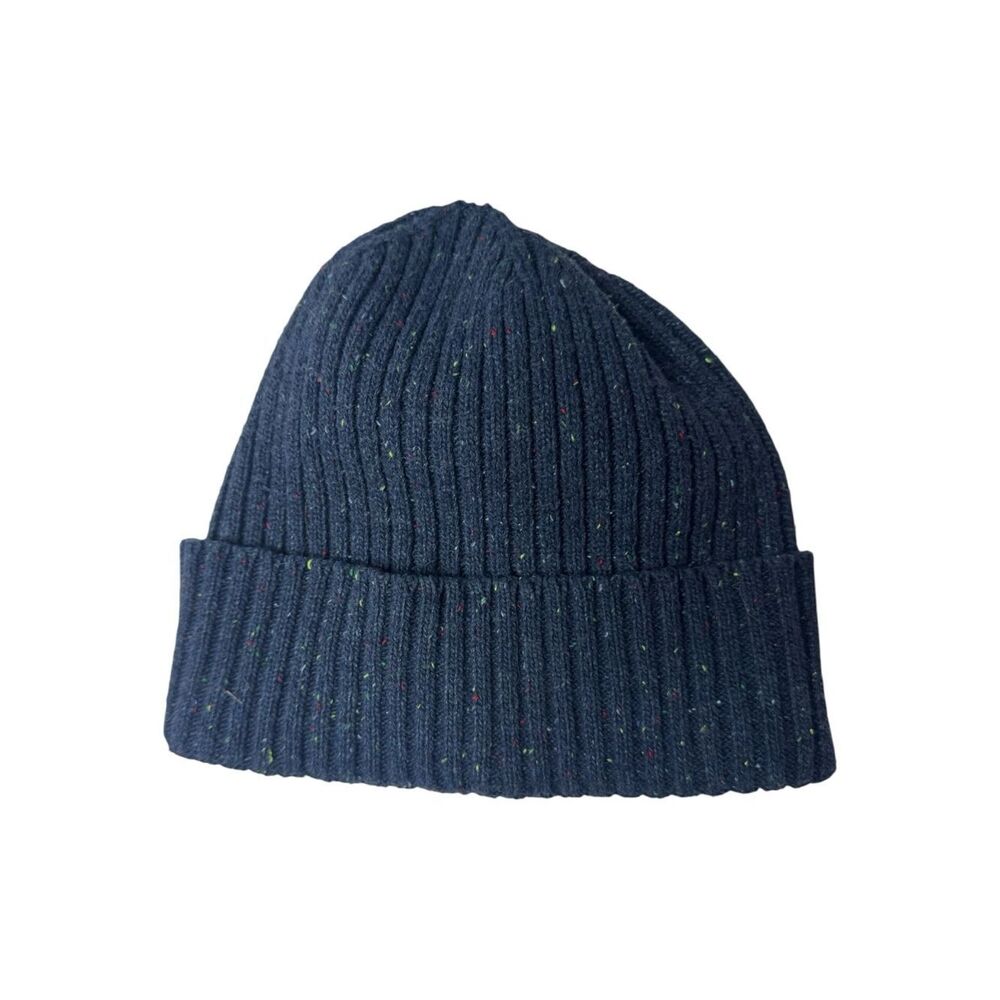 Lucky Brand Speckled Navy Ribbed Knit Beanie with Multicolor Flecks.‎ One Size.